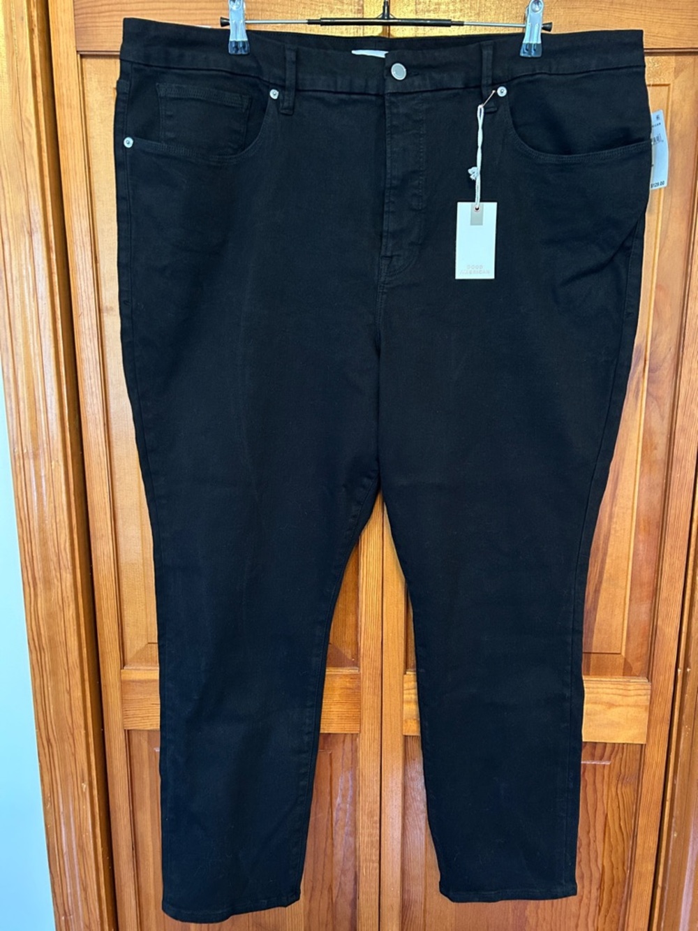 Good American Good Legs Black Skinny Jeans Plus 26 NWT • Sculpting Stretch Denim